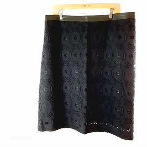 ❤️ XL Kenar Dark Blue  Lace Midi Skirt